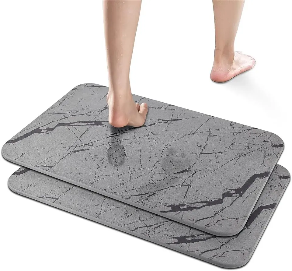 Home Decor Absorbent Diatomaceous Earth Bathroom Floor Carpet Non-slip Quick Drying Bath Mat